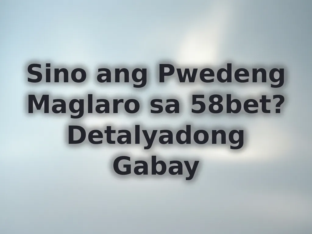 Mga panuntunan sa eligibility